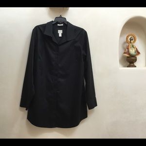 Chico’s black no iron tunic, size 3